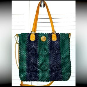 [RARE] ][Like New] Tory Burch: Crochet Zip Tote